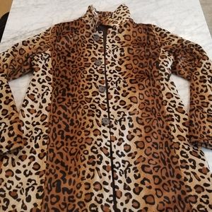 Dennis Basso reversible leopard coat